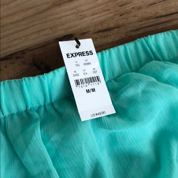 Express Mint green NWT strapless mini dress - Picture 2 of 3